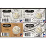 2025 2 Euro Museo del Louvre FDC in coin card 4 immagini Francia retro
