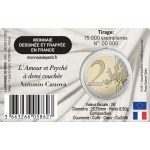 2025 2 Euro Museo del Louvre FDC in coin card Francia 2 retro