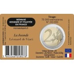 2025 2 Euro Museo del Louvre FDC in coin card Francia 3 retro