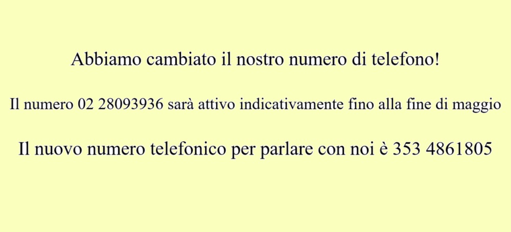 Cambio numero telefono