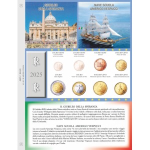Foglio ALBUM EURO ITALIA per serie Euro 2025 Abafil
