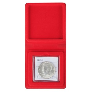 ASTUCCIO rosso in PVC imbottito per moneta certificata Master Phil 1 Copia