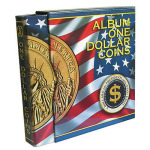 Cartella a 4 anelli ONE DOLLAR COINS con custodia vuota Abafil