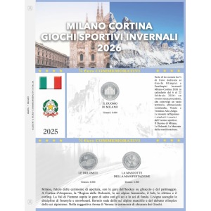 Foglio 1 4 Euro Italia 2025 Olimpiadi Invernali di Milano Cortina 2026 Abafil