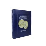 Cartella a 4 anelli DOLLAR INNOVAZIONI per 1 Dollaro USA FDC con custodia vuota Blu Master Phil 3