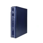 Cartella a 4 anelli DOLLAR per 1 Dollaro Presidenti USA FDC con custodia vuota Blu Master Phil 2