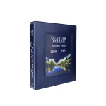 Cartella a 4 anelli QUARTER DOLLAR 2010 2021 per i 25 c. Parchi Nazionali USA FDC con custodia vuota Blu Master Phil 2