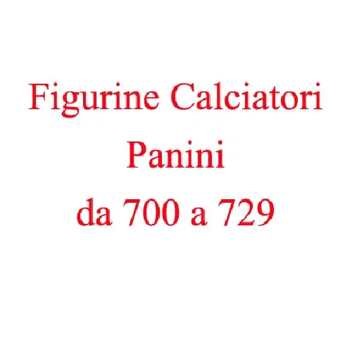 Da 700 a 729