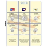 Inserti QUARTER DOLLAR 2009 per i 25 c. Gli Stati USA Zecche D e P FDC Master Phil 2