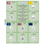 Inserti per le 15 monete 25 c. Parchi Nazionali USA Zecche D P e S FDC 2012 Master Phil 1
