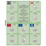 Inserti per le 15 monete 25 c. Parchi Nazionali USA Zecche D P e S FDC 2014 Master Phil 1