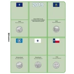 Inserti per le 15 monete 25 c. Parchi Nazionali USA Zecche D P e S FDC 2019 Master Phil 2