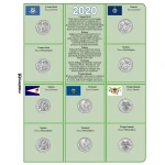 Inserti per le 15 monete 25 c. Parchi Nazionali USA Zecche D P e S FDC 2020 Master Phil 1