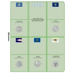 Inserti per le 15 monete 25 c. Parchi Nazionali USA Zecche D P e S FDC 2020 Master Phil 2