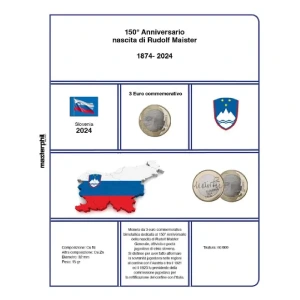 Inserto 3 Euro bimetallico Slovenia 2024 Master Phil