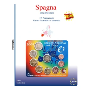 Inserto divisionale Spagna 2009 Anniversario unione monetaria Master Phil
