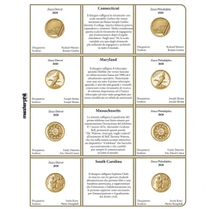 Inserto monete 1 Dollaro Innovazioni USA Zecche D e P FDC 2020 Master Phil