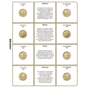 Inserto monete 1 Dollaro Innovazioni USA Zecche D e P FDC 2024 Master Phil