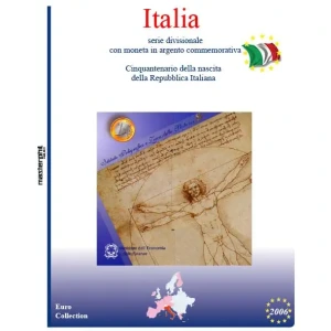 Inserto per divisionale Italia con 5 Euro argento 2006 Master Phil