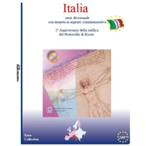 Inserto per divisionale Italia con 5 Euro argento 2007 Master Phil