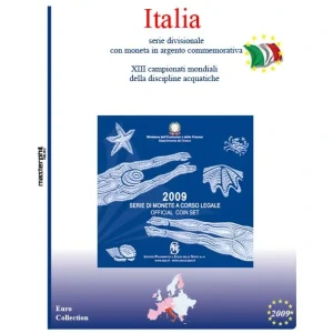 Inserto per divisionale Italia con 5 Euro argento 2009 Master Phil