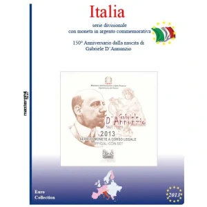 Inserto per divisionale Italia con 5 Euro argento 2013 Master Phil
