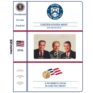 Inserto per la divisionale 1 Dollaro Presidenti USA PROOF 2016 Master Phil