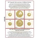 Inserto per le 2 monete 1 Dollaro Nativi USA Zecche D e P FDC 2017 2018 Master Phil