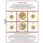 Inserto per le 2 monete 1 Dollaro Nativi USA Zecche D e P FDC 2023 2024 Master Phil