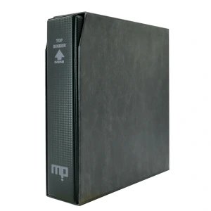 Cartella a 4 anelli MINI TOP BINDER color carbonio con custodia nera vuota Master Phil 1