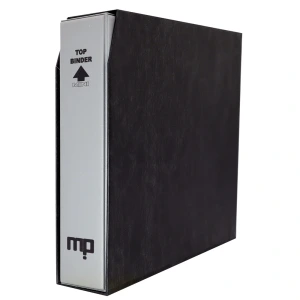 Cartella a 4 anelli MINI TOP BINDER grigia con custodia nera vuota Master Phil 1