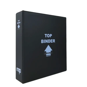 Cartella a 4 anelli MINI TOP BINDER nera senza custodia vuota Master Phil 1