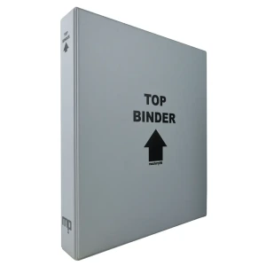 Cartella a 4 anelli TOP BINDER grigia senza custodia vuota Master Phil 1