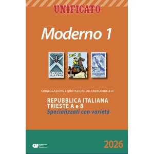 Catalogo MODERNO 1 ITALIA REPUBBLICA TRIESTE A e B 2026 Unificato