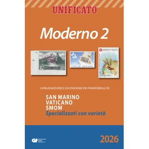 Catalogo MODERNO 2 SAN MARINO VATICANO e SOVRANO MILITARE ORDINE DI MALTA 2026 Unificato