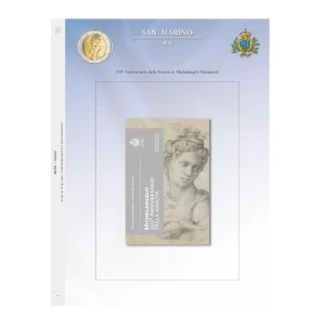 Foglio ALBUM 2 Euro SAN MARINO in folder 2025 Michelangelo Abafil