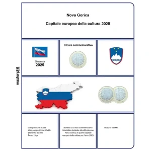 Inserto 3 Euro bimetallico Slovenia 2025 Master Phil
