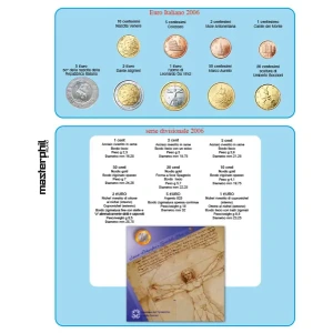 Inserto EUROMAXI per DIVISIONALE ITALIA EURO con 5 Euro argento 2006 Master Phil
