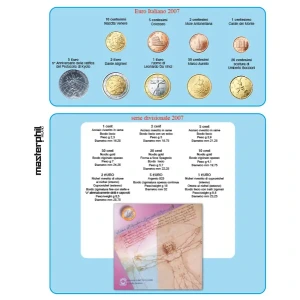 Inserto EUROMAXI per DIVISIONALE ITALIA EURO con 5 Euro argento 2007 Master Phil