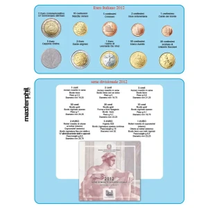 Inserto EUROMAXI per DIVISIONALE ITALIA EURO con 5 Euro argento 2012 Master Phil