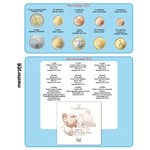 Inserto EUROMAXI per DIVISIONALE ITALIA EURO con 5 Euro argento 2013 Master Phil
