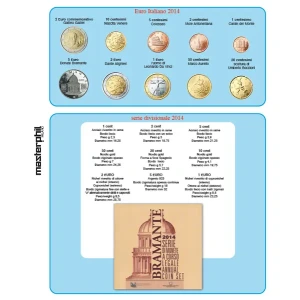 Inserto EUROMAXI per DIVISIONALE ITALIA EURO con 5 Euro argento 2014 Master Phil