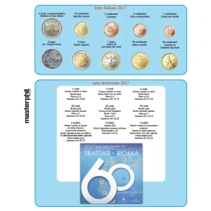 Inserto EUROMAXI per DIVISIONALE ITALIA EURO con 5 Euro argento 2017 Master Phil
