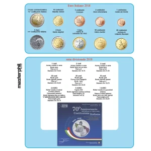 Inserto EUROMAXI per DIVISIONALE ITALIA EURO con 5 Euro argento 2018 Master Phil