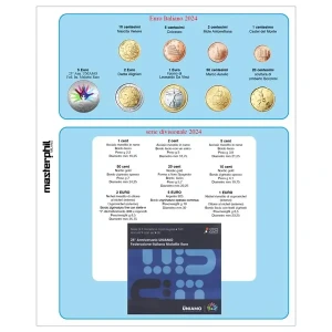 Inserto EUROMAXI per DIVISIONALE ITALIA EURO con 5 Euro argento 2024 Master Phil