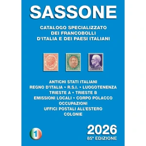 Catalogo specializzato dei francobolli d Italia e dei Paesi Italiani vol. 1 2026 Sassone