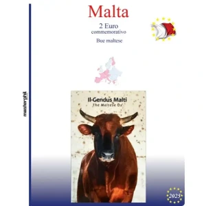 Inserto 2 Euro commemorativo Malta Bue.maltese 2025 Master Phil
