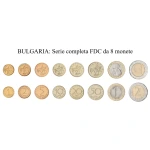 Serie completa delle ultime monete ordinarie coniate prima dell Euro FDC Bulgaria 1