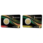2025 2 Euro Circuito di Spa Francorchamps FDC in coin card versione francese e olandese Belgio fronte