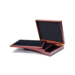 Cofanetto VOLTERRA in legno con 3 ripiani a 8 caselle rettangolari da 54x86 mm Mogano Leuchtturm 2
